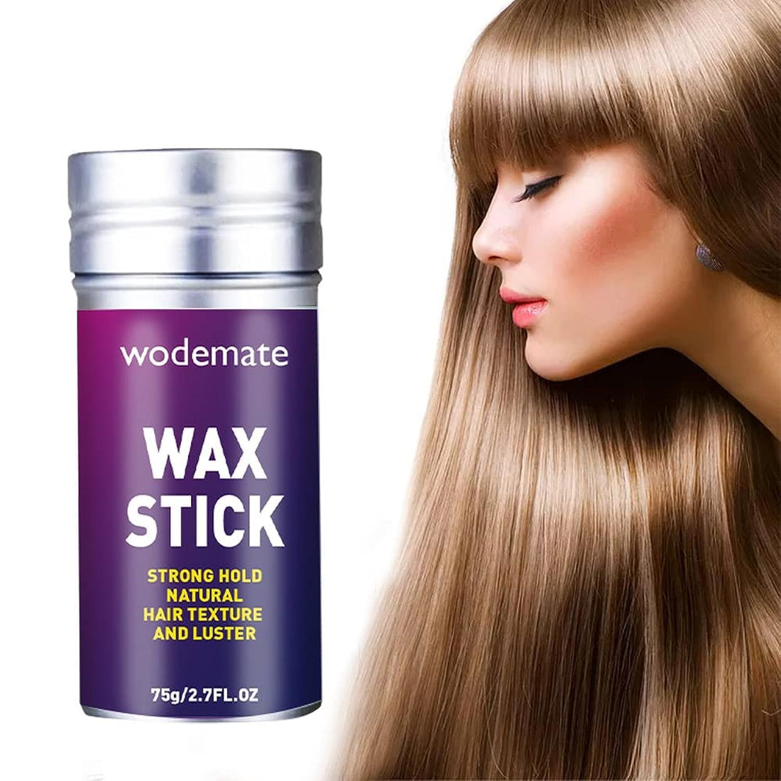 Hair Wax Stick, Slick Stick for Hair Non-greasy Styling Hair Pomade Stick for Flyaways Edge Frizz Hair, 2.7 Oz
