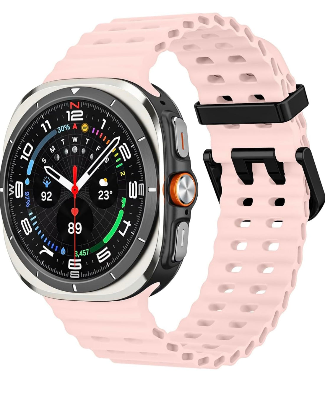 Fekra Ocean Band Compatible for Samsung Galaxy Watch Ultra/Ultra 2 (2025) 47mm,Sport Breathable Soft Silicone Strap for Galaxy Watch 8/7 Ultra 47MM Men Women