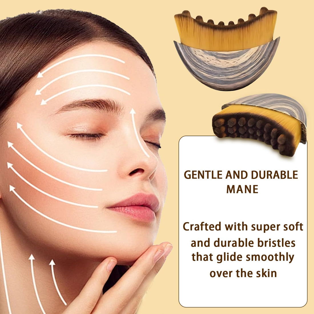 New Lymphatic Contour Face Brush, Lymphatic Drainage Massager for Face,Ergonomically Designed to Fit The Skin Precisely and Relieve Fatigue. (1PCS)
