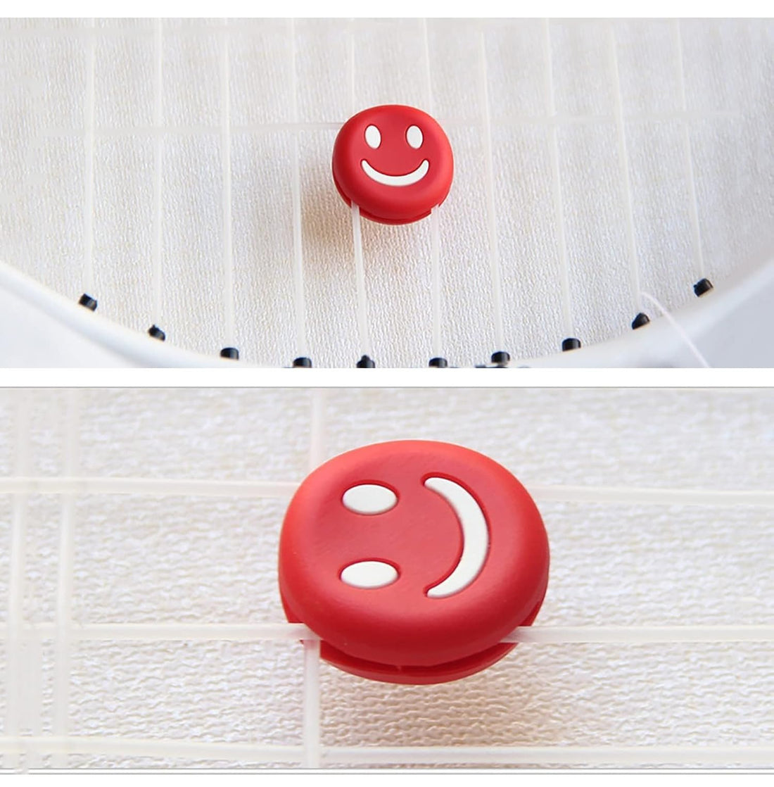 Vibration Tennis Trainer Vibration Dampener Silicone Shock Absorbers for Racket Strings Perfect for Tennis Players, Durable Premium Quality Smiley Face Shape