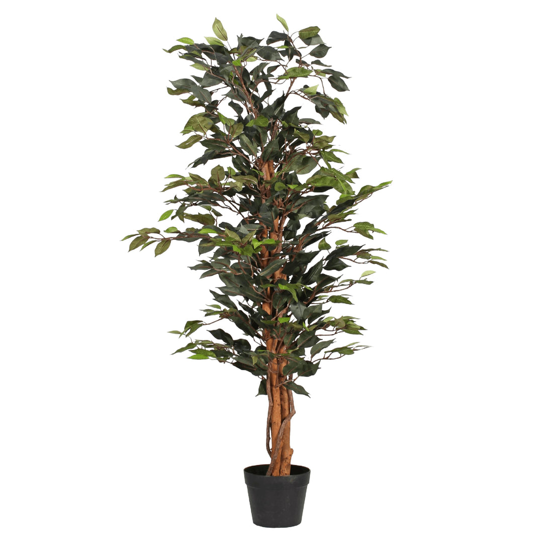 Blooming Artificial - Ficus Tree Artificial Plant, Large Fake Plant in Pot for House and Indoors, Year Round Decorative Realistic Faux Foliage (Green) (120cm/ 4ft)