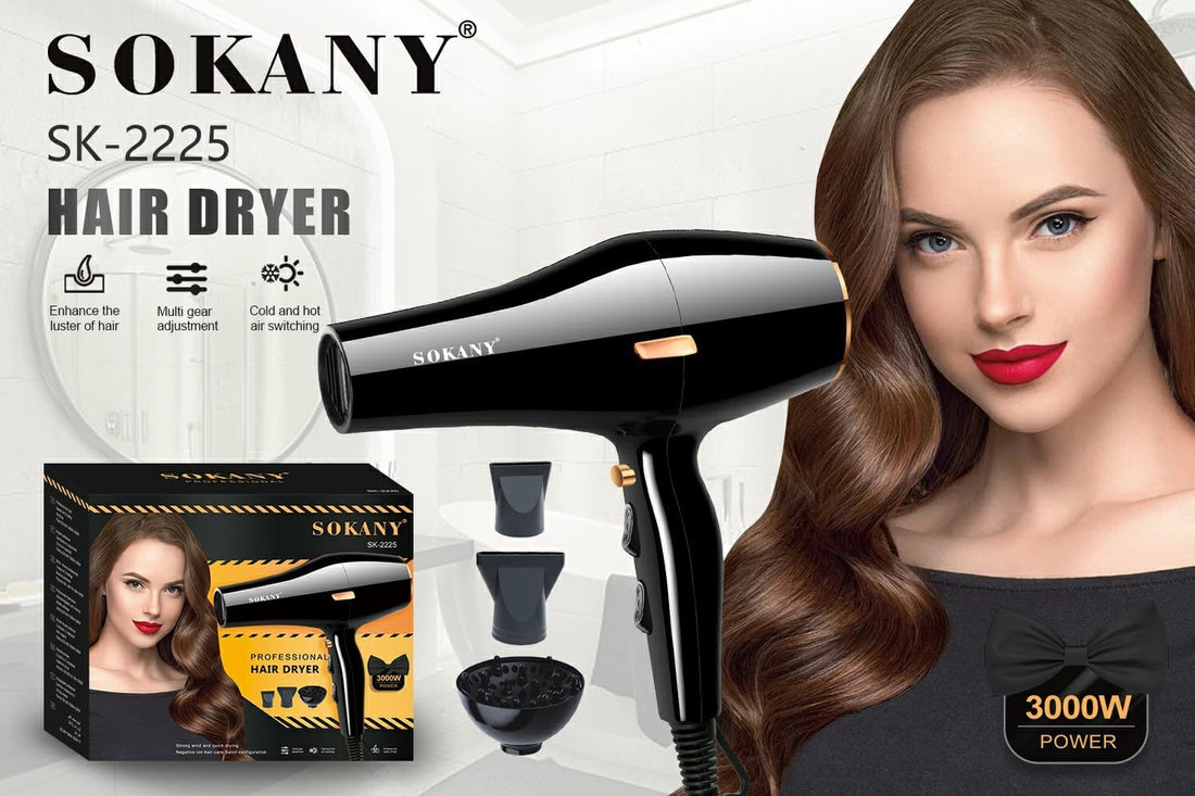 Sokany SK-2225 3000W Hair Dryer with Diffuser