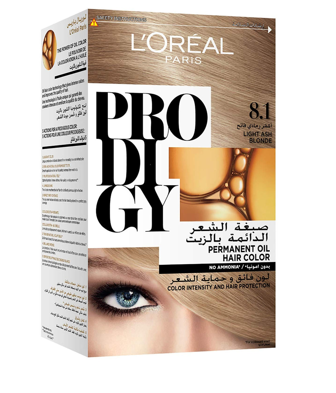 L'Oreal Prodigy Hair Colour - 8.1 Diamond Light Ash Blonde