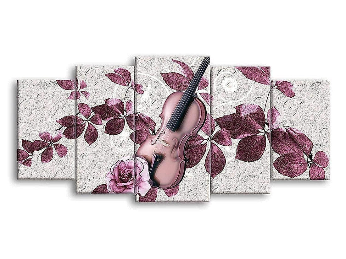 Modern Tablet 5 Pieces Violin Charm Wall Hangings