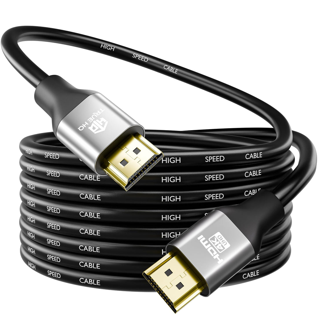 10M HDMI Cable v1.4 by True HQ™ | HIGH SPEED Long Lead with Ethernet ARC 3D | Full HD 1080P PS4 Xbox One Sky HD TV Laptop PC Monitor CCTV | Black & Gold Plated