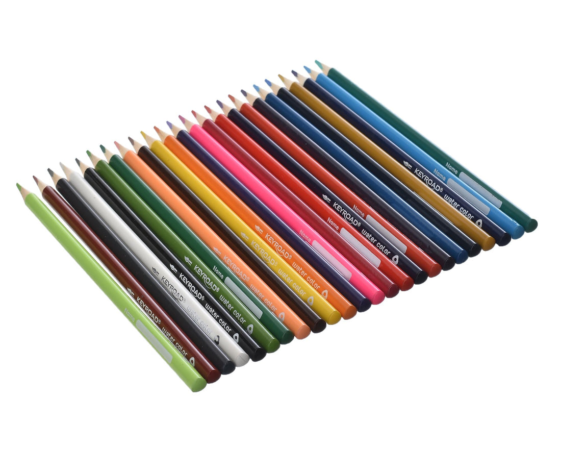 Keyroad Aqua Van Watercolor Wooden Pencils 24 Colors + Brush 0.3 mm Model KR972680