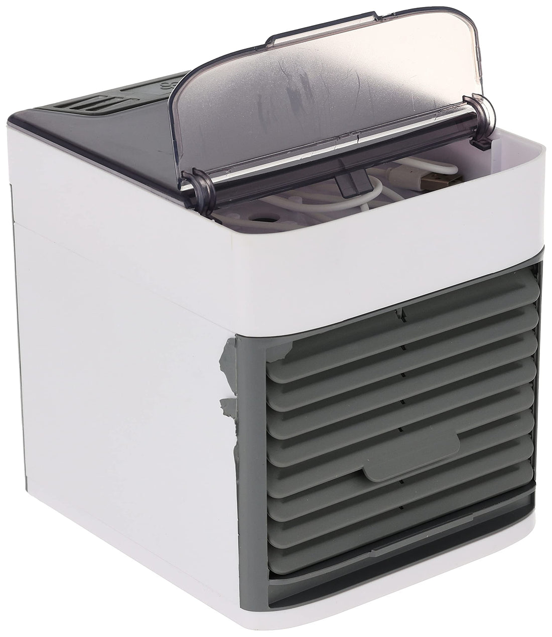 Generic Personal Air Cooler, Portable Air Conditioner, Humidifier, Purifier, Aroma Diffuser 4 IN 1 Evaporation Cooler with 3 Speed, Mini Cooling Desktop Fan for Camping Tent, Office