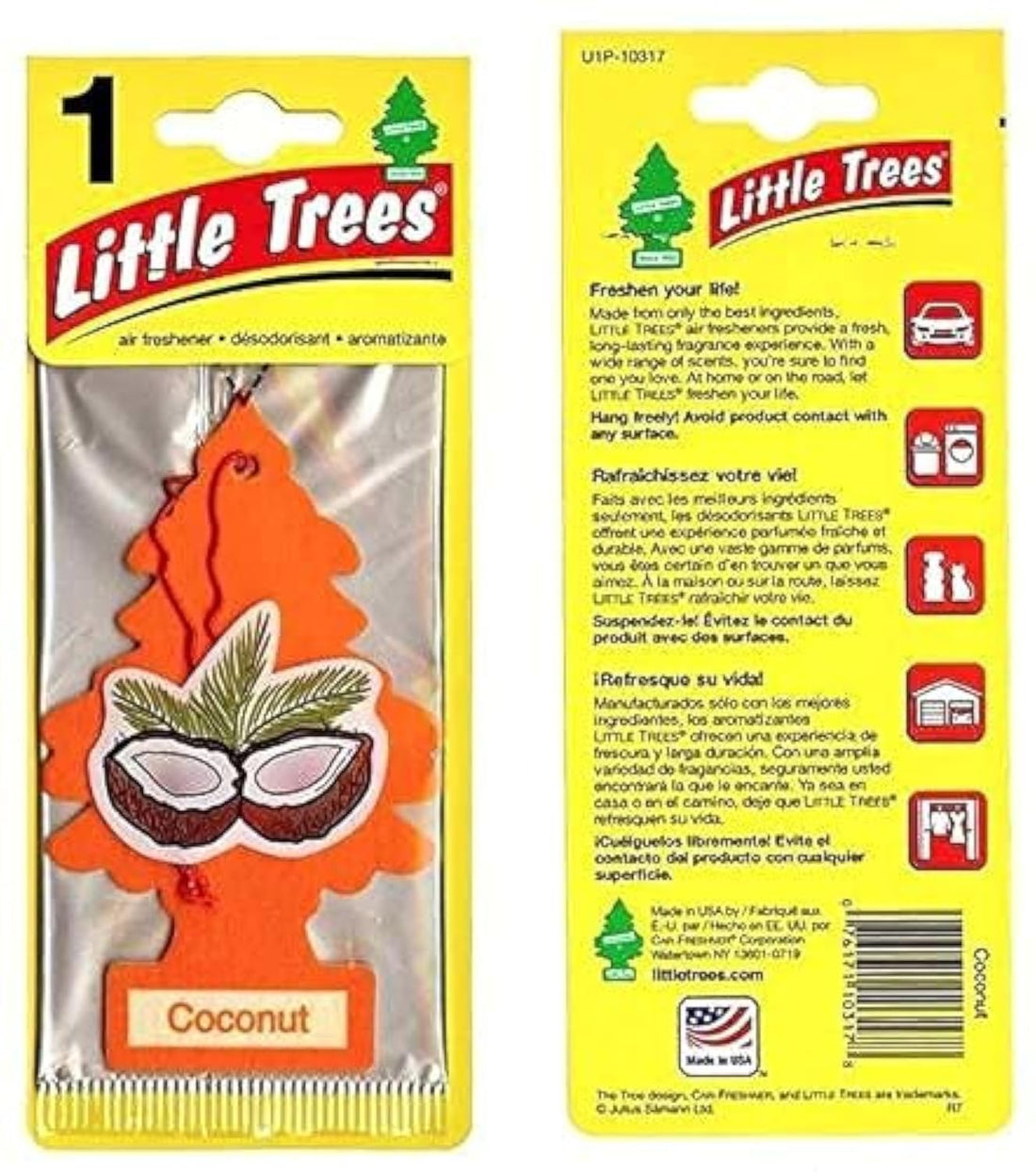 Little trees x-tra strenght (coconut) air refreshener Package design may vary