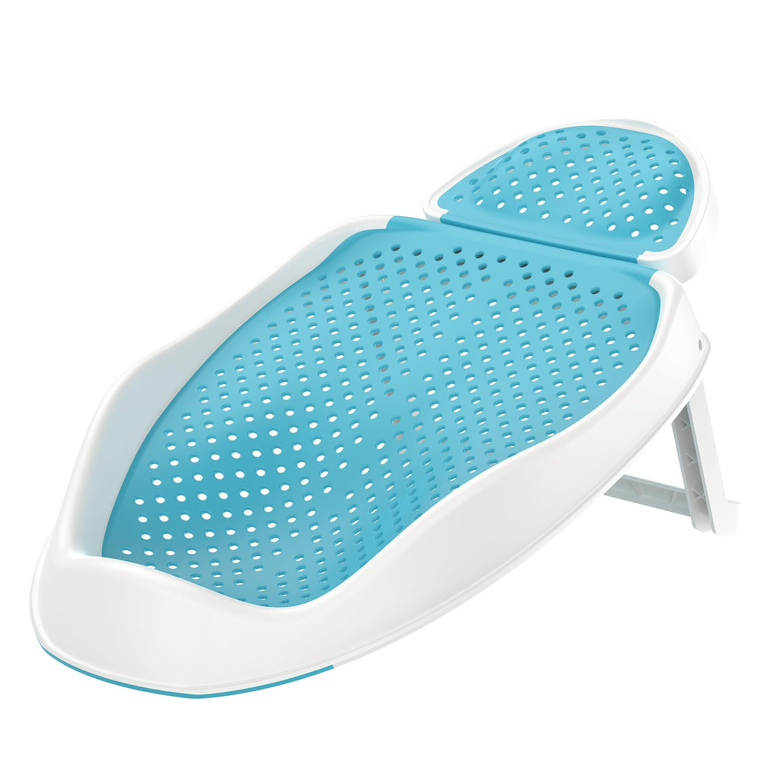 GloTika Foldable Baby Bathtub Support, Ergonomic Mesh Infant Bathtub, Portable Baby Bath Tub for Newborn Babies 0-6 Months, Deep Blue
