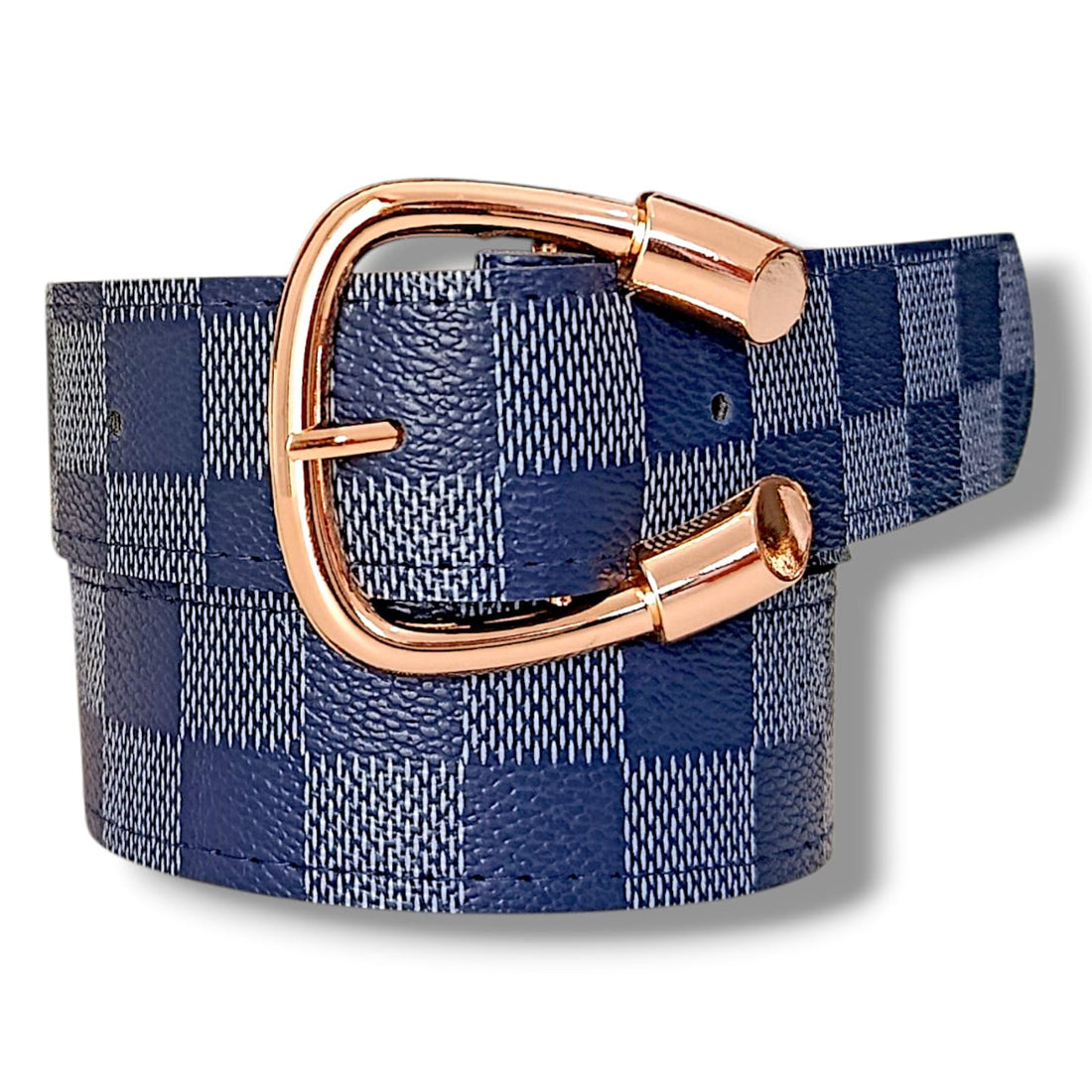 4cm Wide Faux Leather Women Belt – Stylish Metal Buckle – Plain & Caroh Design – Casual for Girls & Ladies