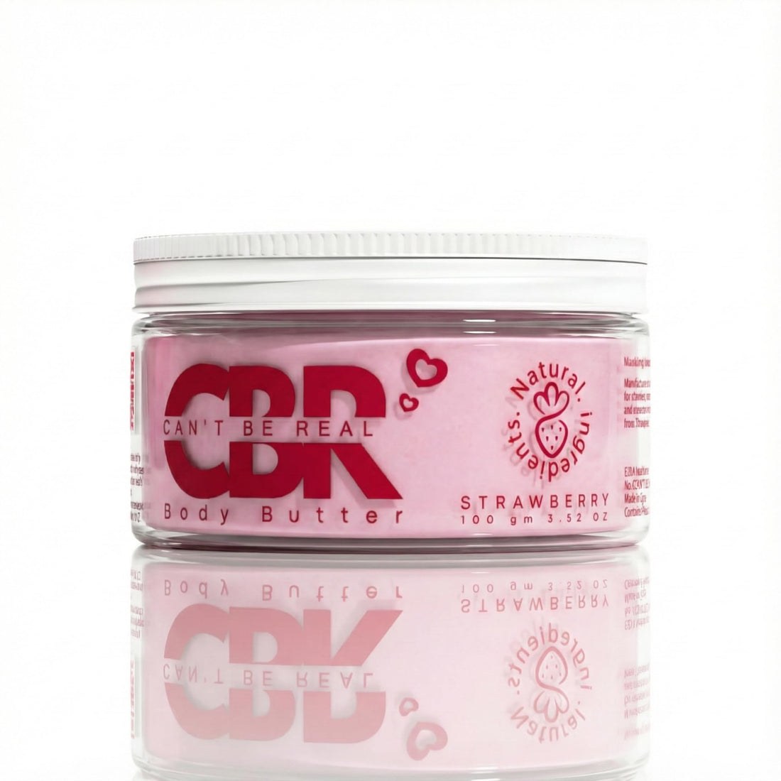Can’t Be Real Intimate Body Butter | Edible, Moisturizing & Sensual Body Butter | Natural Skin Care & Intimacy Enhancement. (Strawberry)
