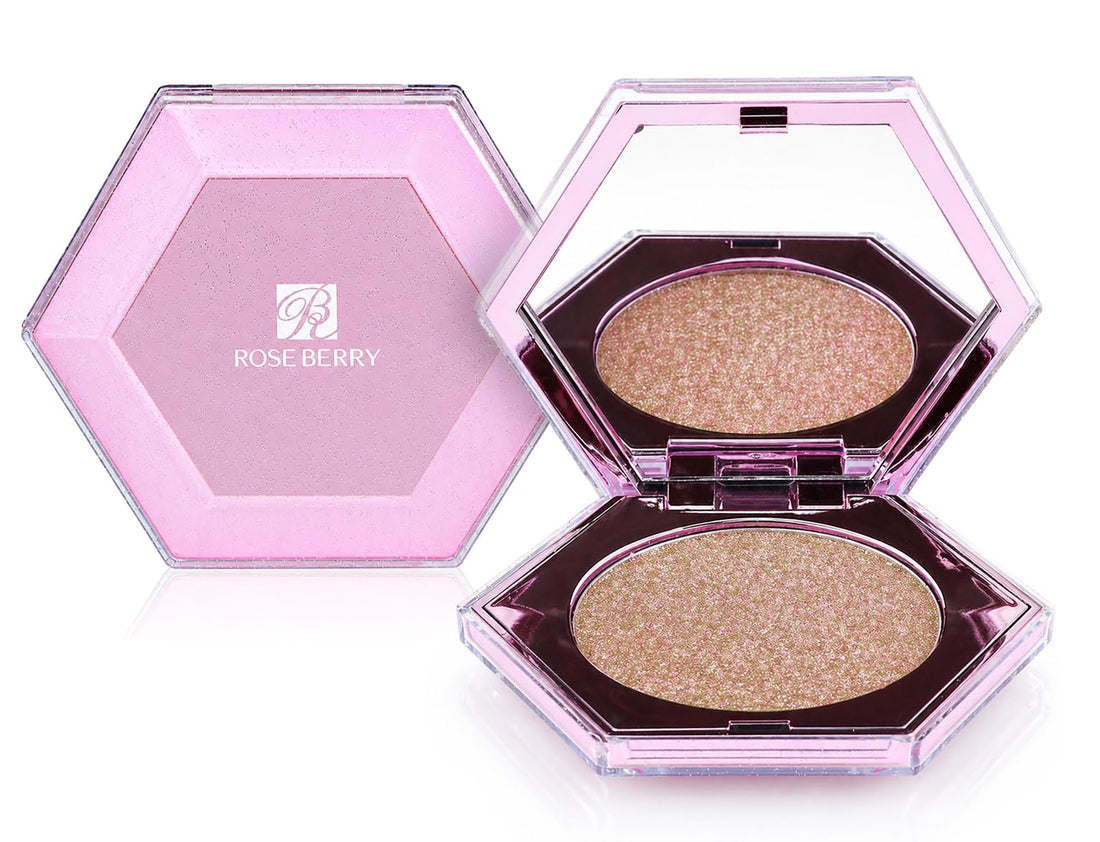 Rose Berry - Highlighter Powder, Diamond Bomb, All Over Diamond Veil Glow for Face, Smooth Blendable Lightweight Highlighter, Bright Diamond Shine Effect, 8.5 GM, Model - RB-1220 (R02)