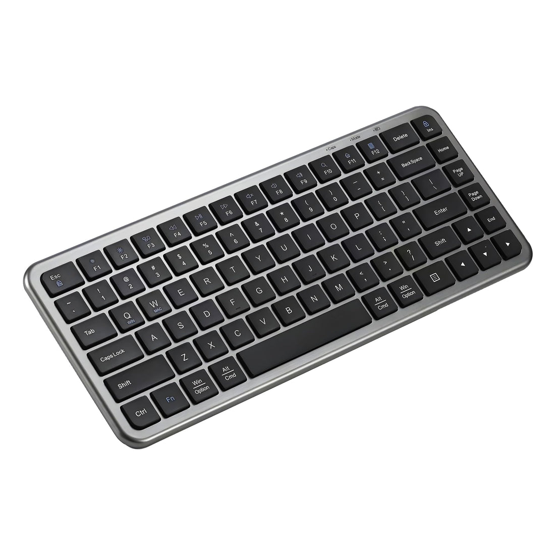 Zerotech Slim Wireless Keyboard, 2.4GHz USB, Scissor-Switch Keys, Silver and Black, ZPCK-WLAAAG, Compatible with Windows and MAC