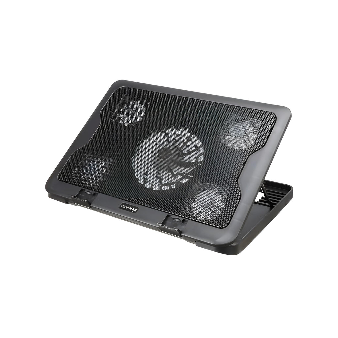 GM88 Laptop Cooling Fan, 5 Fans with Blue LED Light, 6 Height Levels, 2 USB Ports, Compatible with Devices up to 15.6 Inch