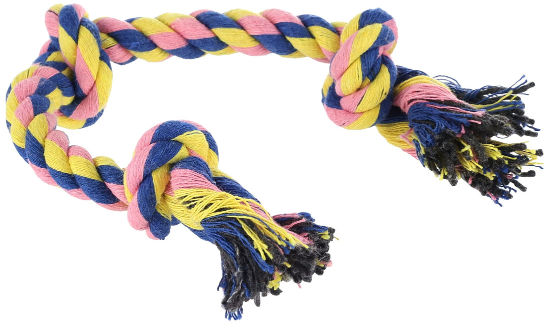 Large Rope Dog Toy Bone Durable Cotton Material Strong Chew Toy for Dogs Teeth Cleaning and Gum Care Ideal for Training and Interactive Pet Play