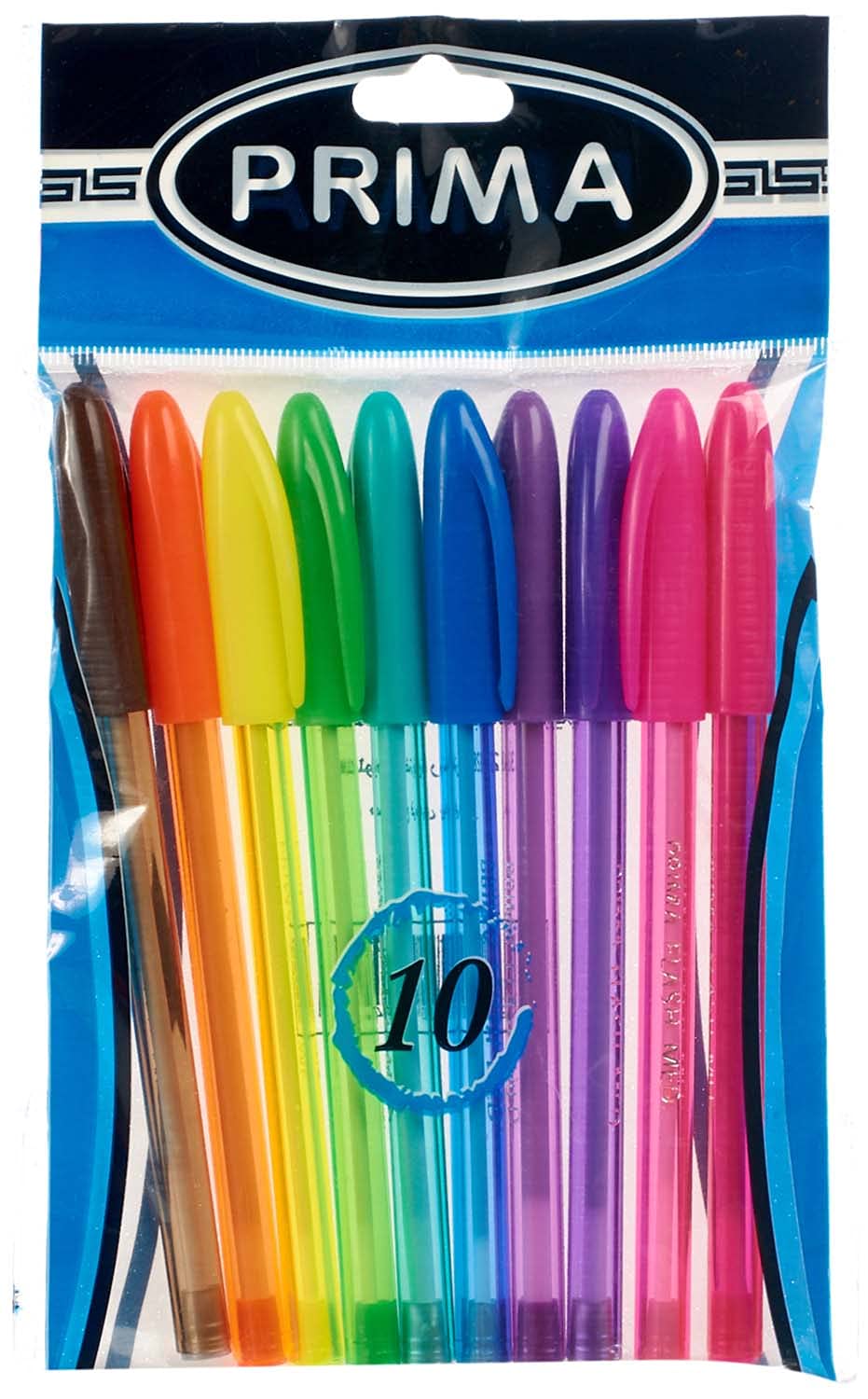 Prima flash ballpoint pen set, 0.7mm - 10 pieces