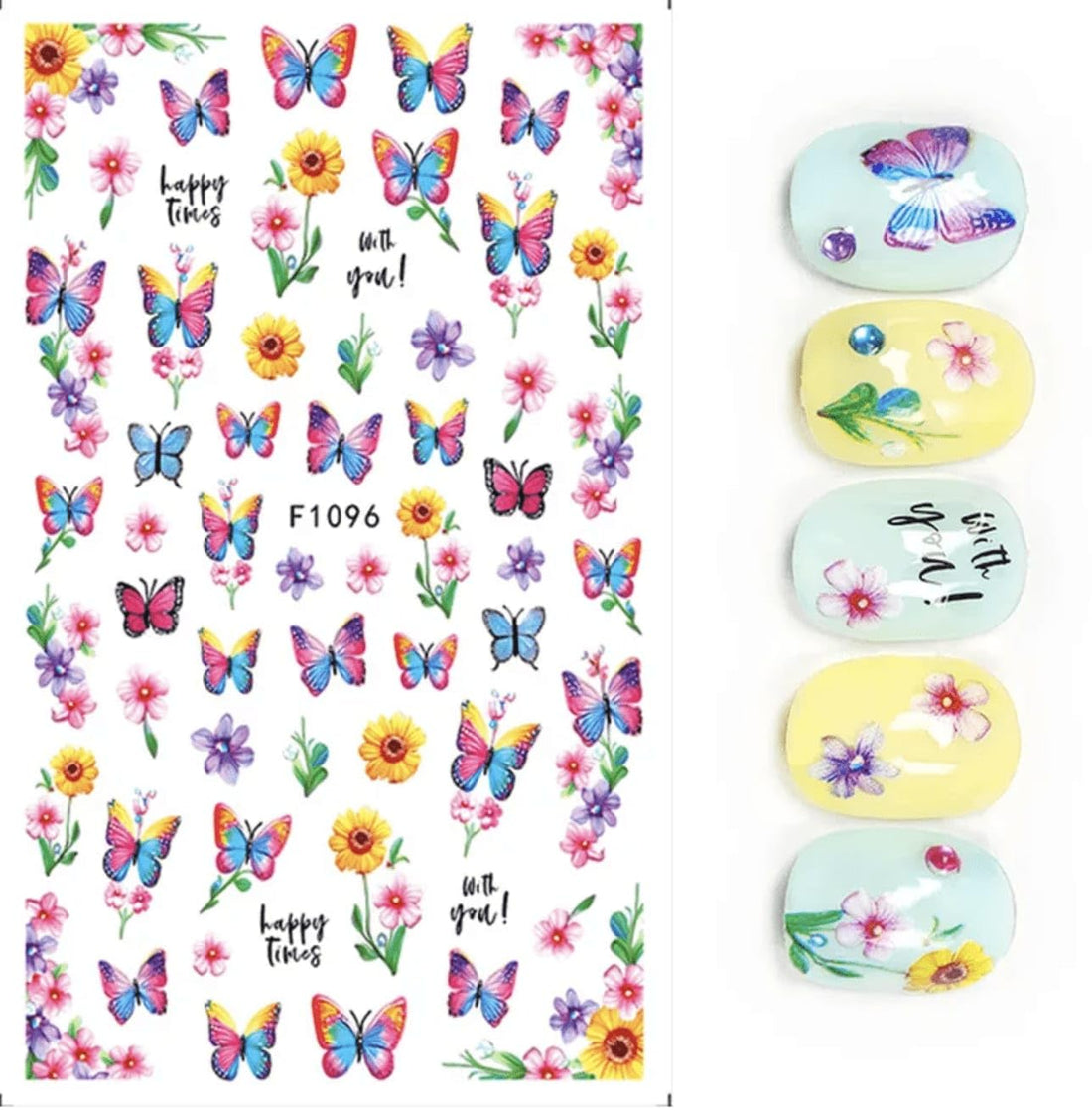 Modern 5D Nail Sticker - 3D Nail Art Design - Attractive Look in Minutes - High Quality Sticker Compatible with Nail Polish and Gel (S)