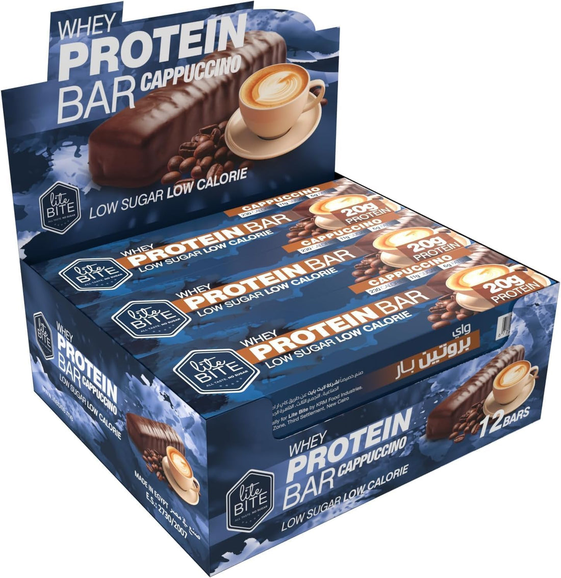 Lite Bite 30% Whey Protein Bar - Cappuccino - Box of 12 x 70g