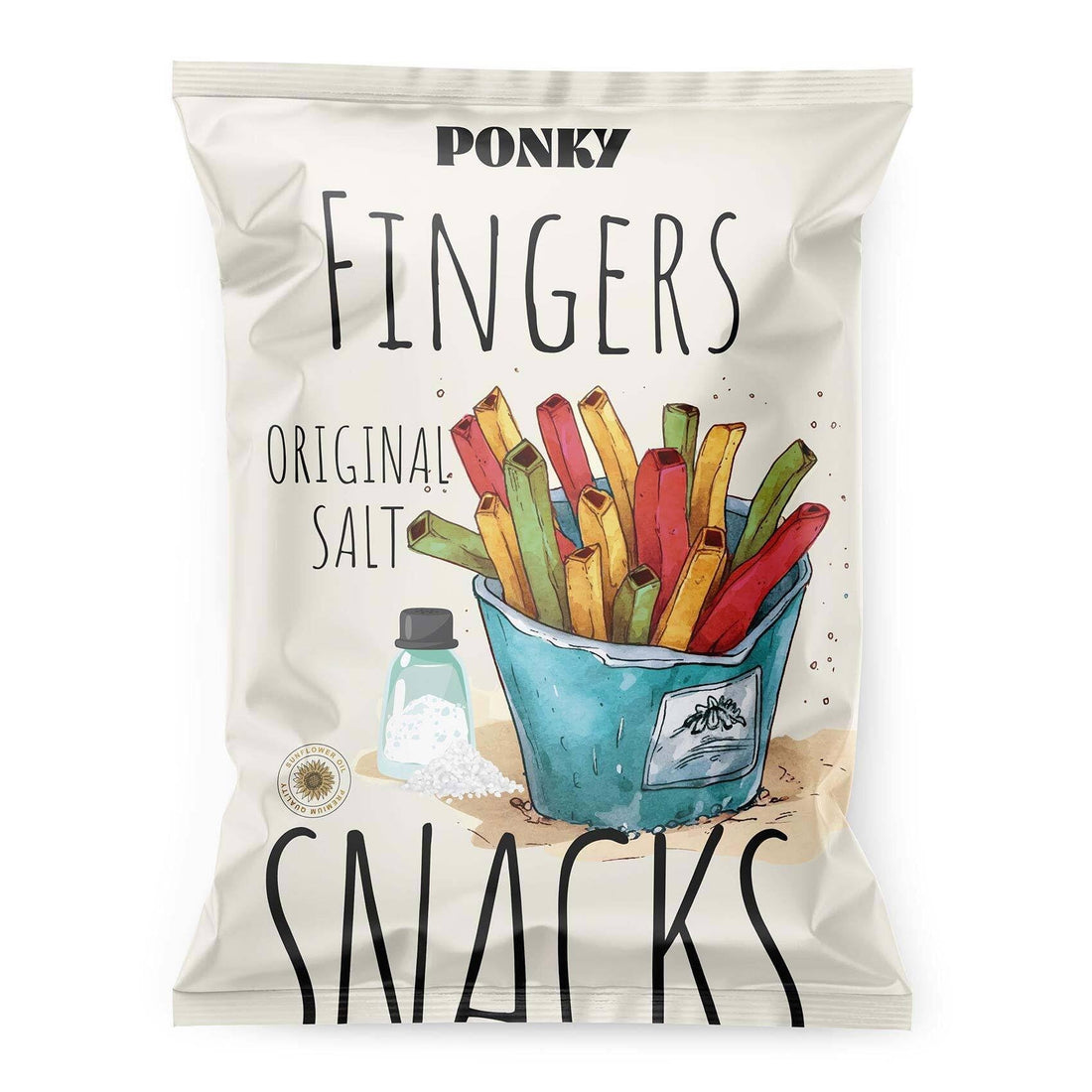 Ponky Fingers Potato Snack, Original Salt, 60g
