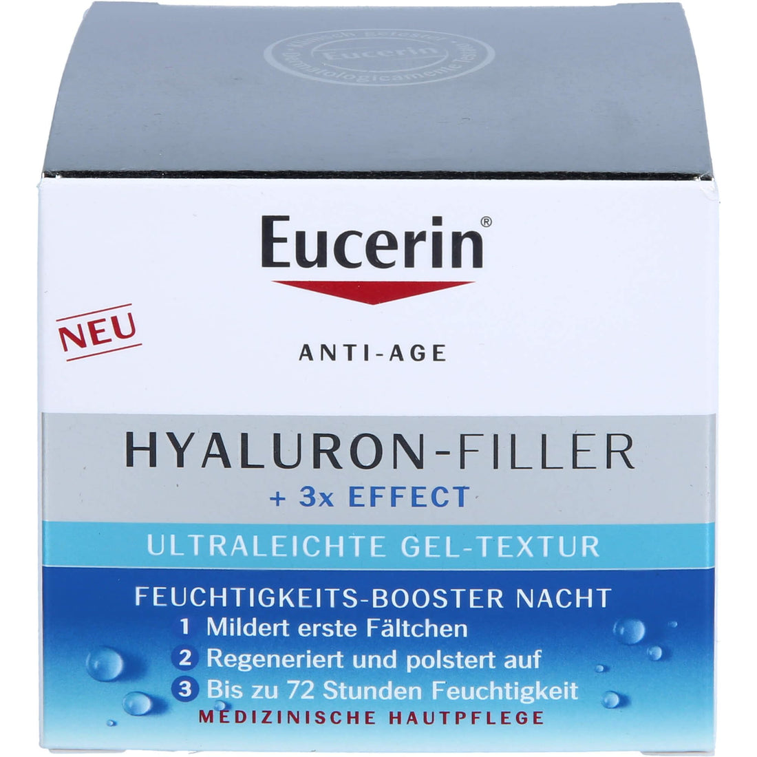 Eucerin Hyaluron-Filler Booster Night Moisturising 50 ml, Anti-Wrinkle Moisturizing Face Cream 72h, Hyaluronic Acid Face Cream for a Regenerated Face When Waking, Night Face Cream for All Skin Types