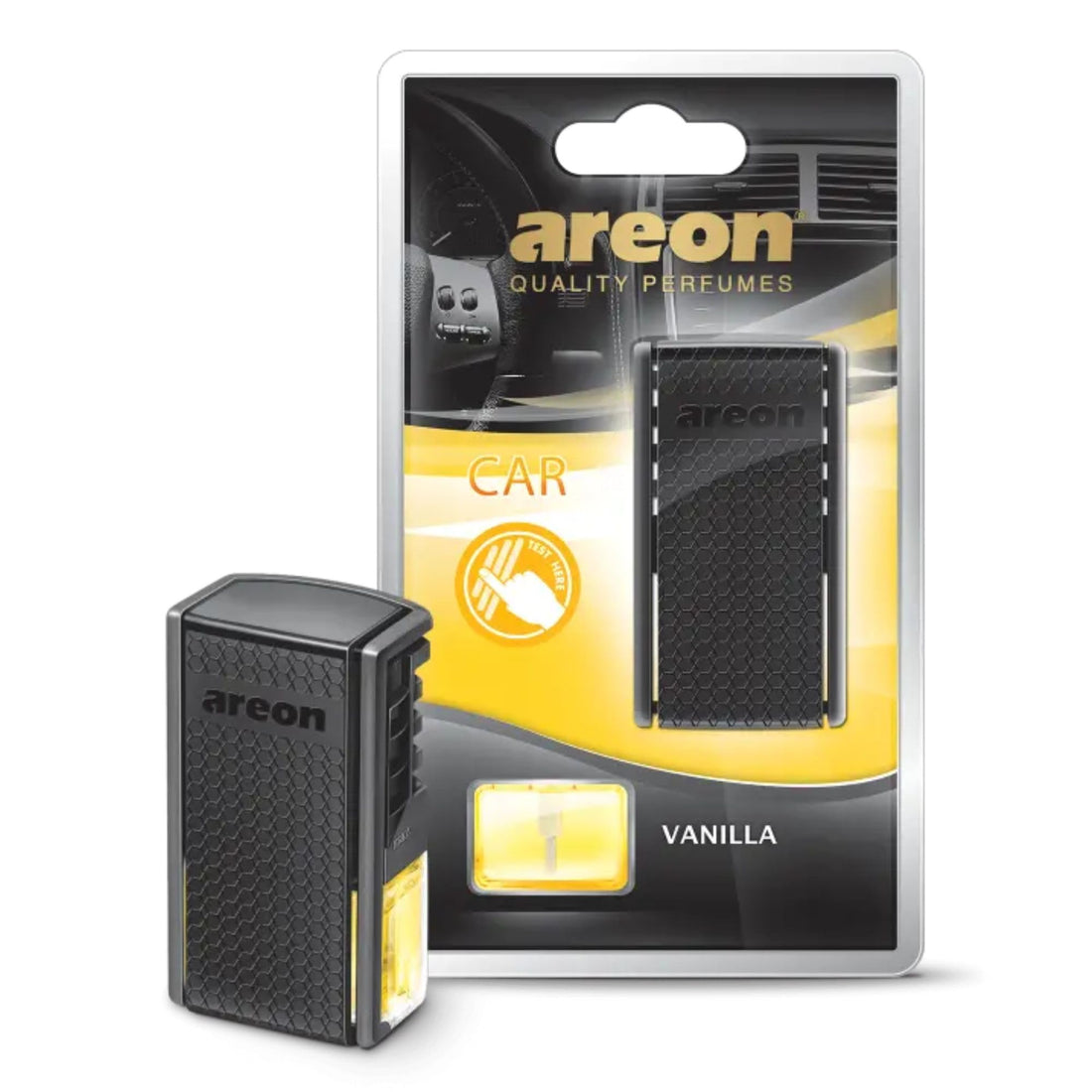 AREON ACB06 Car Perfume Luxury and Elegant 0.27 oz Car Freshener Vent Clip, Vanilla Scent
