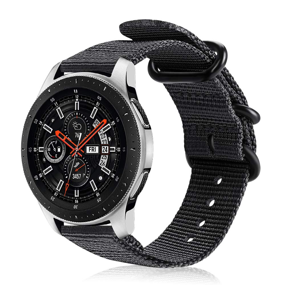 Fintie Compatible with Samsung Galaxy Watch 3 (45 mm)/Galaxy Watch 46 mm/Gear S3 Classic/Gear S3 Frontier replacement nylon strap, adjustable