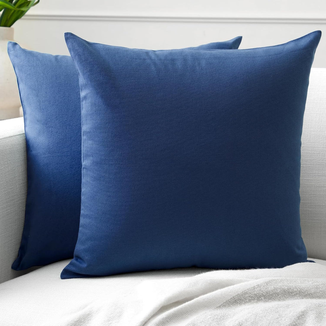 Set of 2 Velvet Throw Pillow Covers Soft Thick Cushion Covers Square Cushion Cases for Sofa Couch Bedroom Living Room