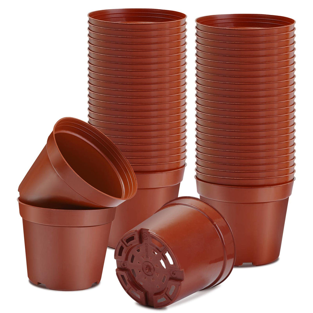 Pots for Seed Starting/Cuttings, 10cm 20pcs Plastic Plant Nursery Pots,Seed Starting Pot Flower Plant Container for Fruit, Vegetable, Plant, Succulents, Seedlings, Cuttings, Transplanting