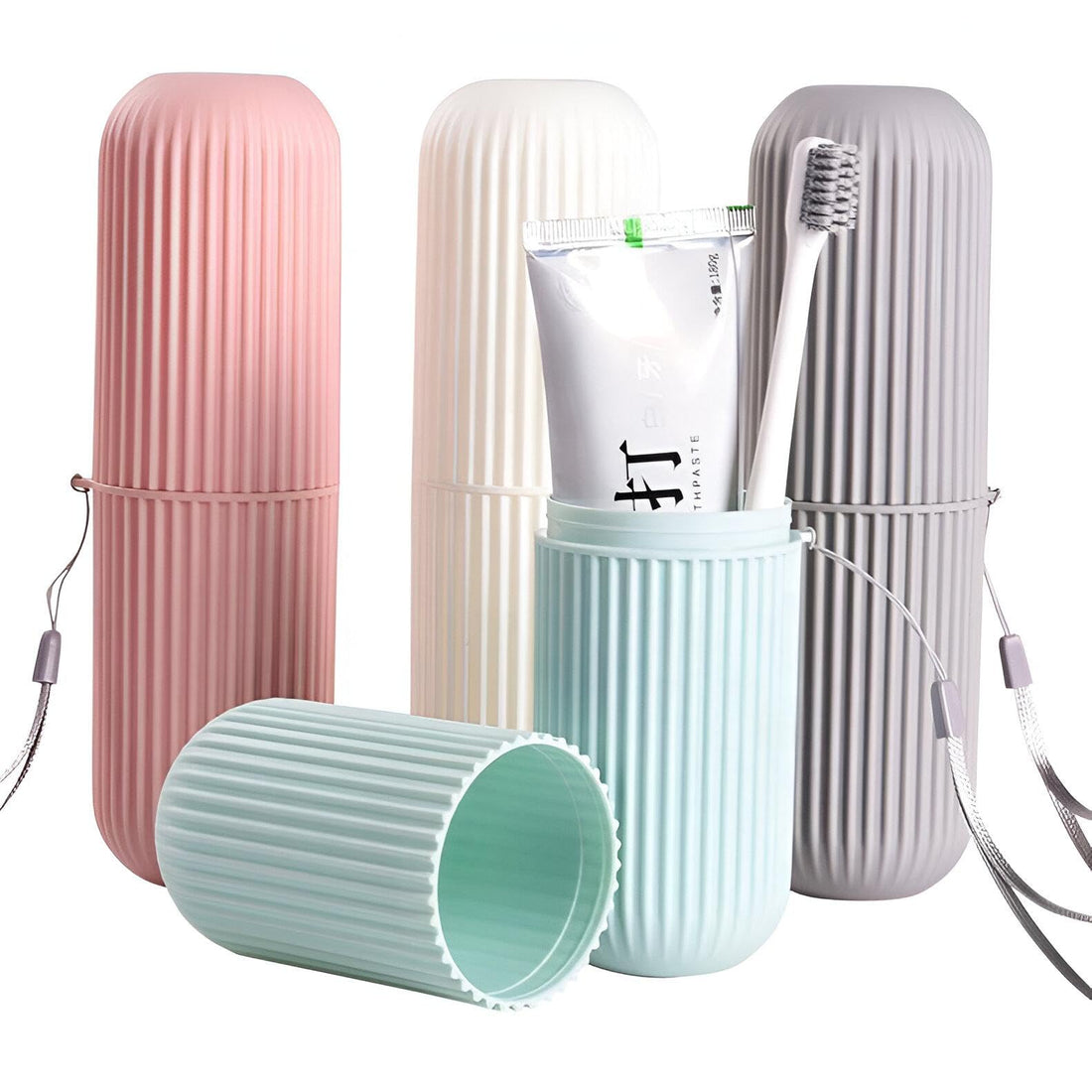 Pregnant - toothpaste box and multi -use toothbrush for travel, keep your toothbrush safe and clean with elegant plastic design (2pcs)