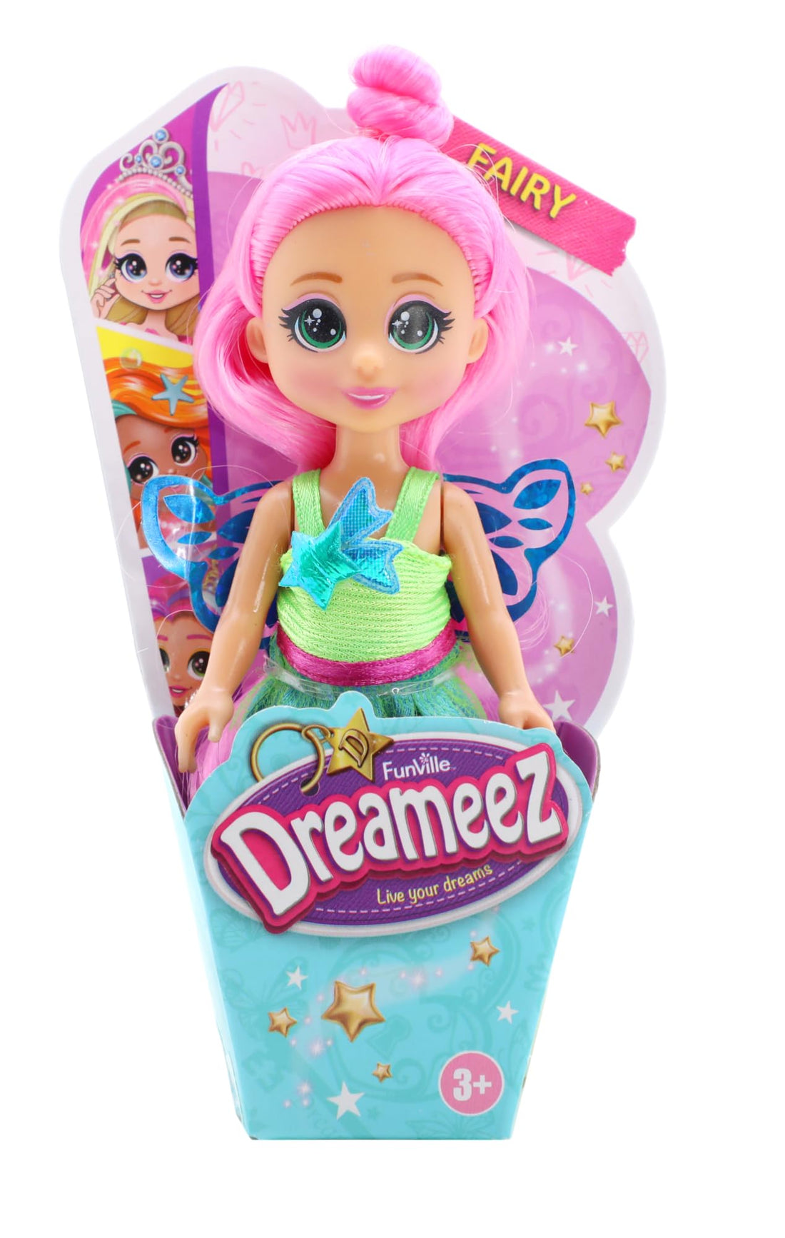 Mini Fairy Dolls Playset 4 Assorted Colors, 12 cm Height