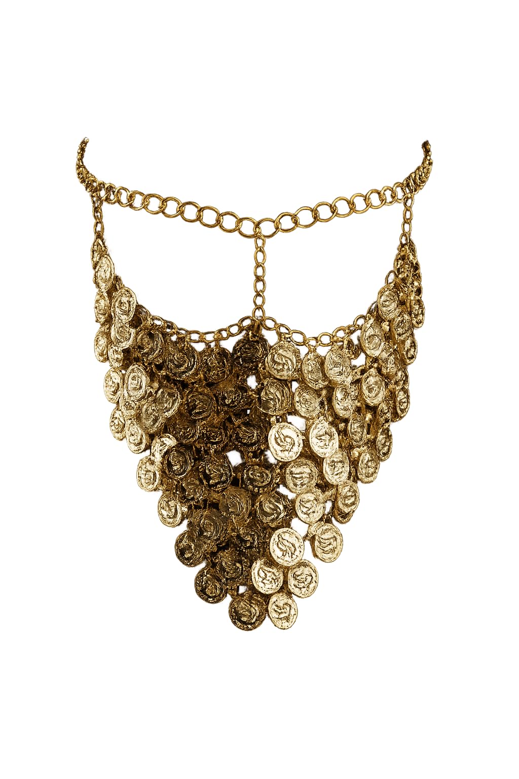 Gold Coin Face Veil Mask, Boho Tribal Style, Head Chain Jewellery, Festival Costume Accessory