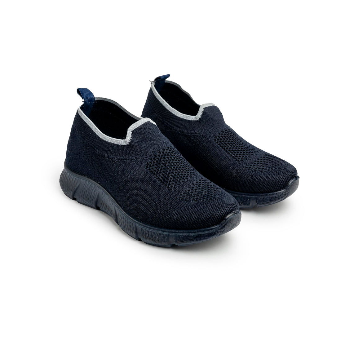 Kids' stylish Trim Slip-On Sneakers - Breathable Knit Walking Shoes for Boys & Girls, 501