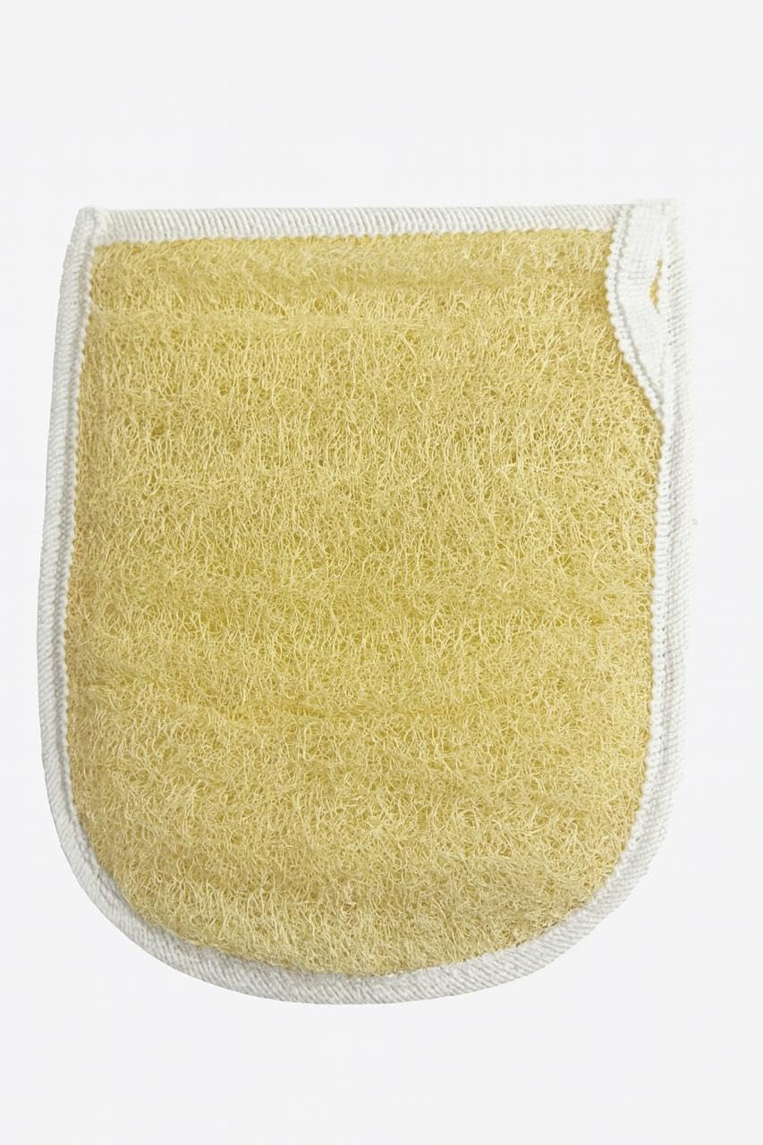 Treprof TRE-5140 Natural Oval Glove Double-Faced Massage Loofah for Bath, Spa, and Shower – orange – Pack of 1