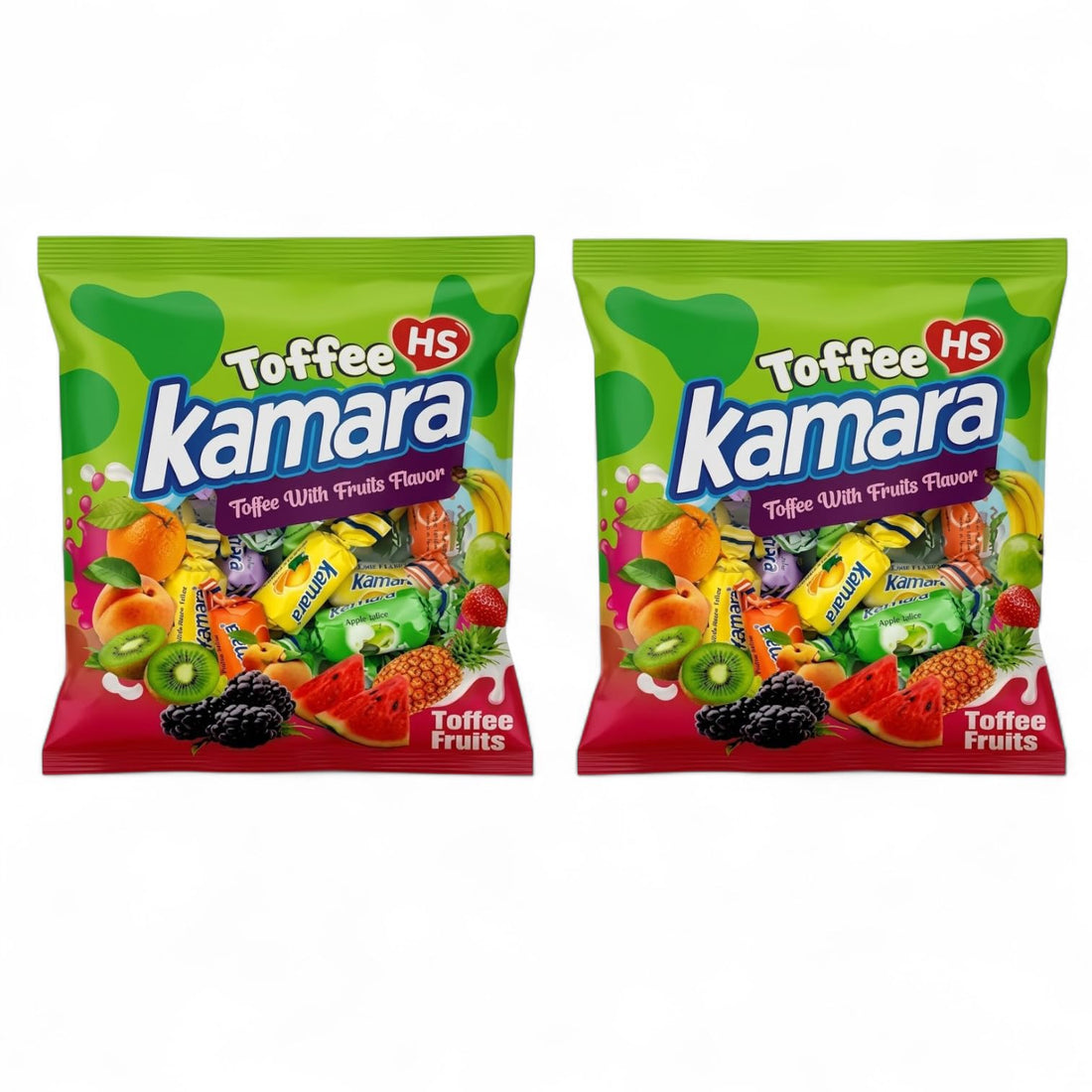 Kamara Toffee Mixed Fruit Flavor Candy 300g Pack of 2