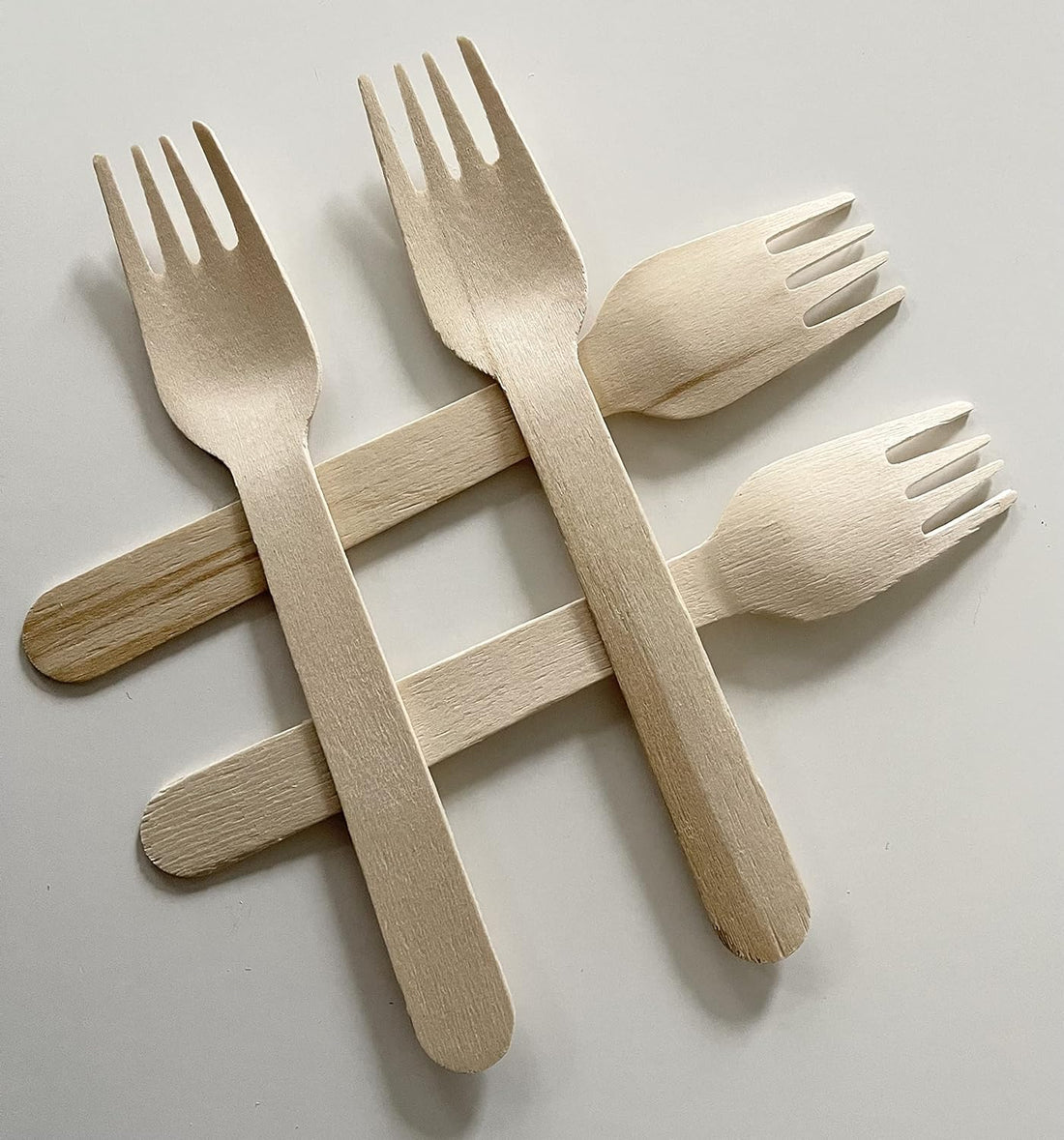 Dollar for Import Disposable Natural Wooden Forks, Premium Quality Natural Wood, Biodegradable, Suitable for Restaurants, Parties, Picnics, 24 Count