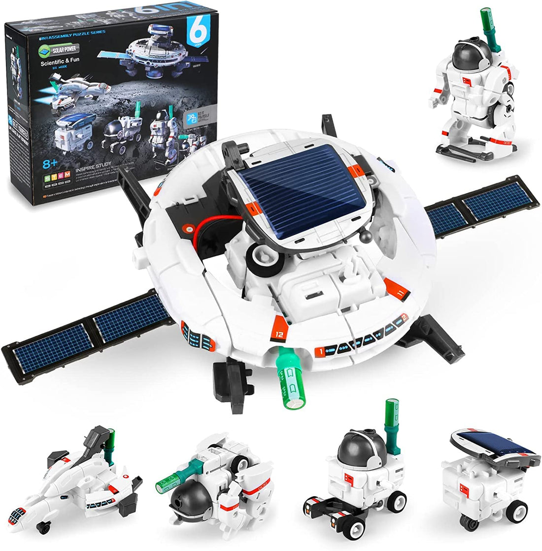 STEM Projects Toys for Kids Age 8-16, Solar Robot Kits Gifts for Teen Boys Girls, Science Kits for Boys Ages 8 9 10 11 12 13 14 15 16, DIY Educational Building Experiments Space Toy
