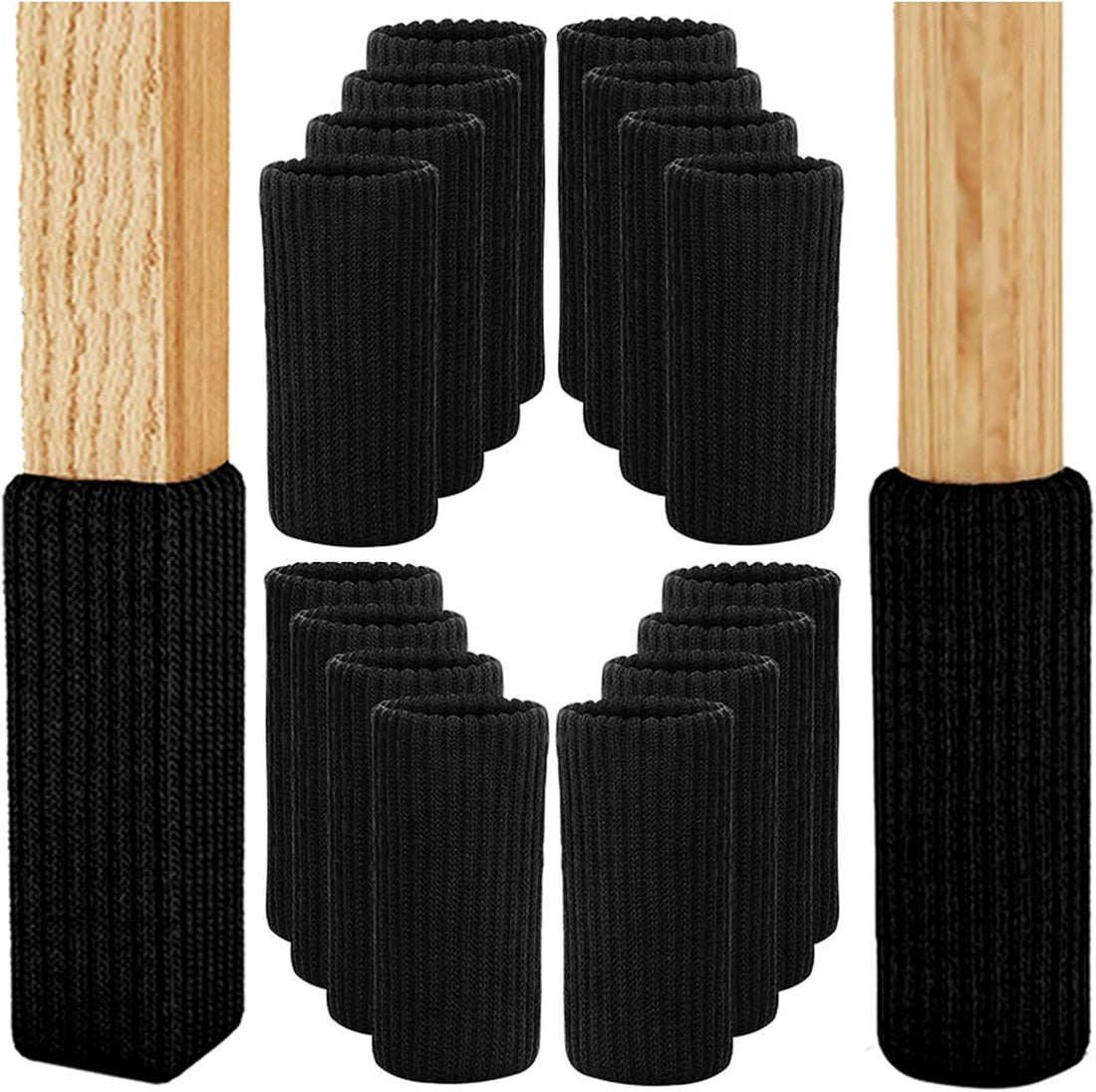 Furniture Leg Socks, Chair Leg Socks, 16 Pcs Polyester Fiber Material Double-Layer Thickening High Elasticity Anti-slip Practical Tools, Suitable for Chairs, Tables, Desks, Cabinets, Etc
