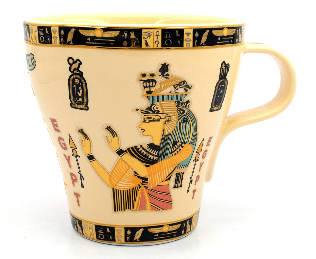 immatgar pharaonic mug ancient Egyptian souvenirs gifts from Egypt - mother day gifts (Cleopatra - iisis - simon - 250MM)
