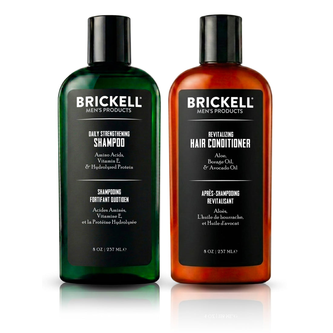 Brickell Men's Products Daily Revitalizing Hair Care Routine, Mint and Tea Tree Oil Shampoo, Natural and Organic