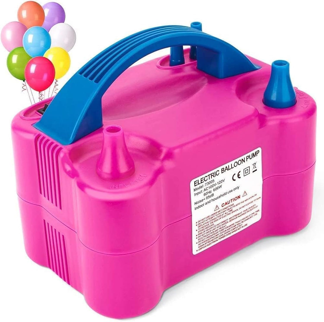 Toy Imagine™ foil Electric Air Balloon Pump Machine | Dual-Nozzle Portable Balloons Air Pump For Balloon Arch | Balloon Garland |Party Decorations | Pink colour. (Pack of 1)