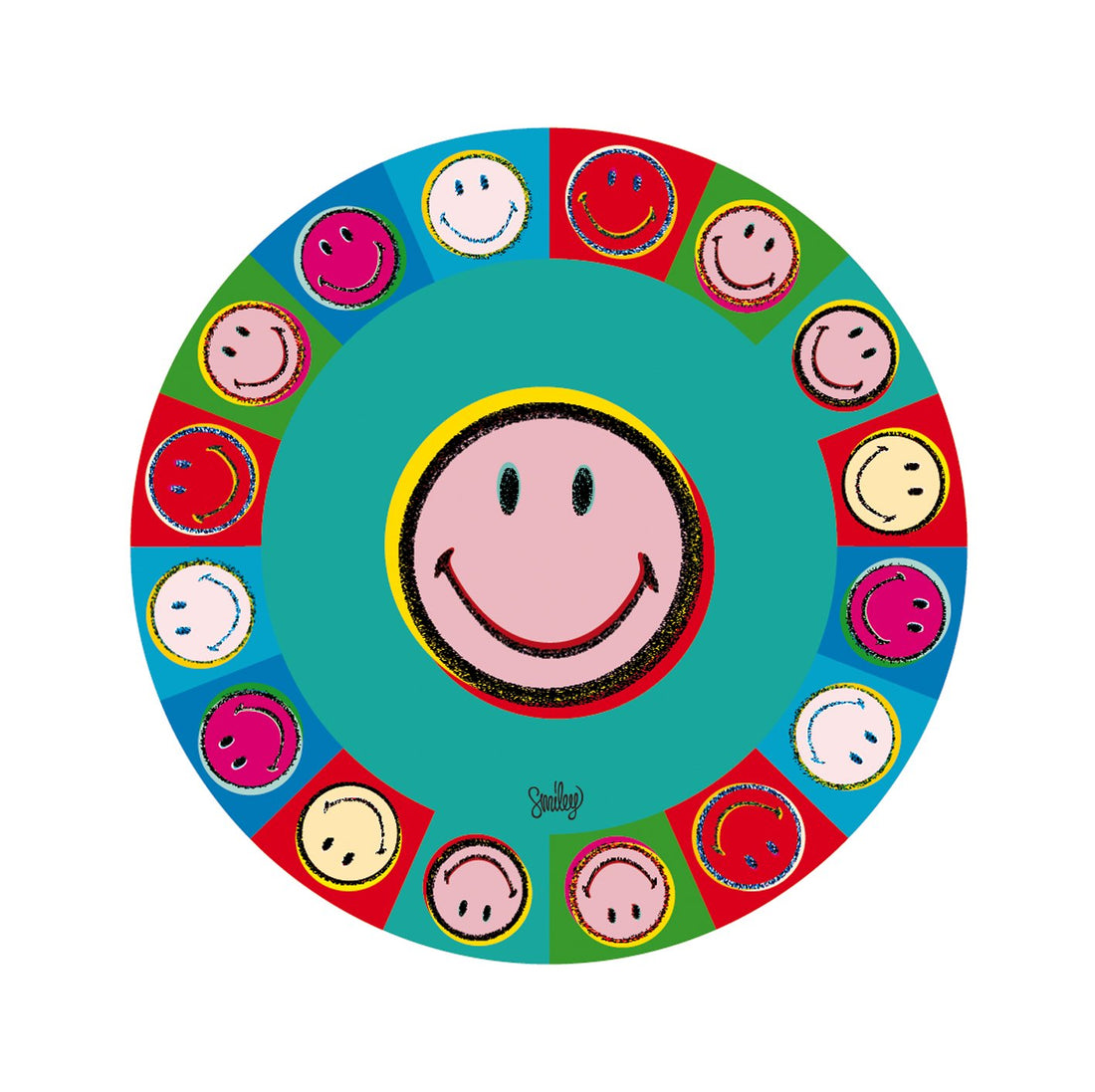 Zak Designs Smiley Pop Art Trivet Blue