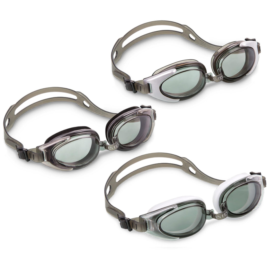 Intex 55685 Swimming Goggles for 14+ Years, Black – Adjustable, Anti-Fog, UV Protection, Comfortable Fit, Durable Design