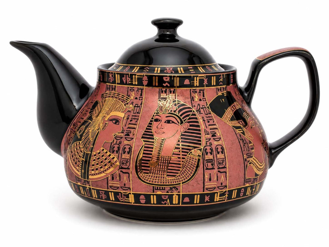 immatgar pharaonic Teapot ancient Egyptian souvenirs gifts for women and men birthday from Egypt - mother day gifts (3kings - Burnt Red - 650 MM)
