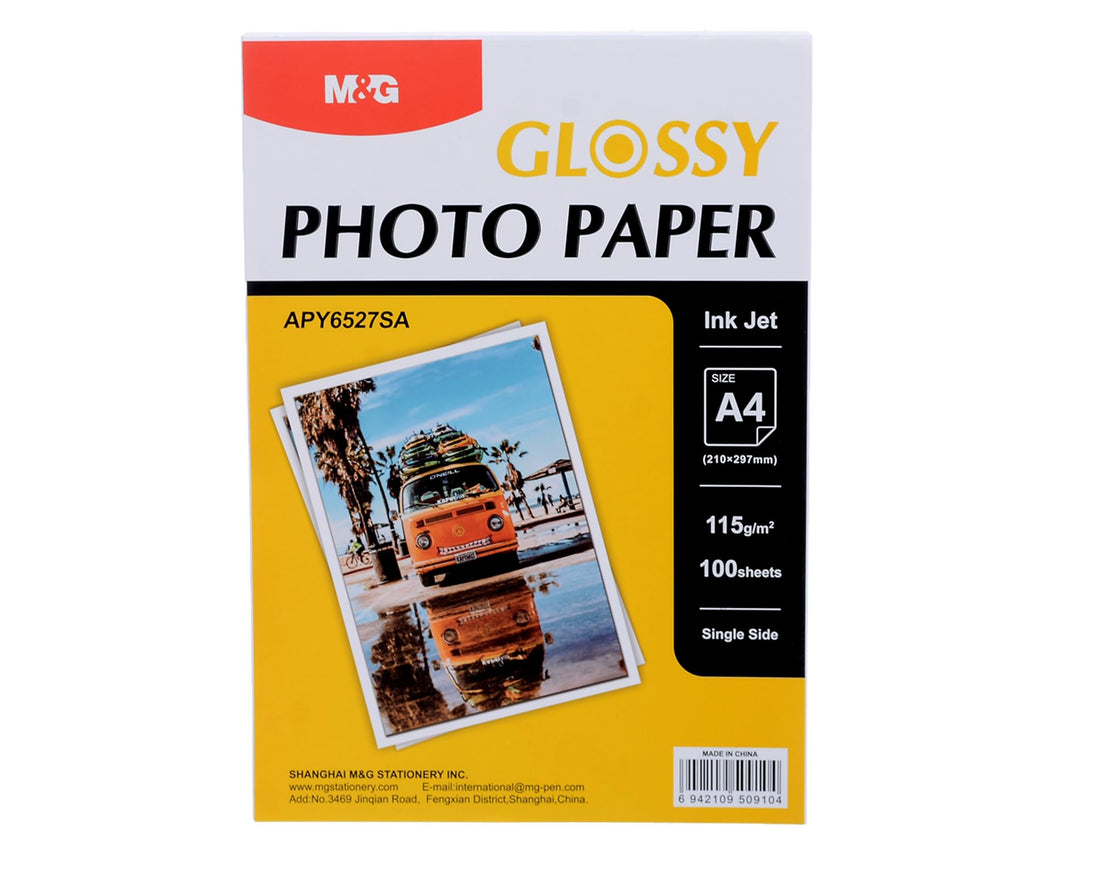 M&G Glossy Paper, 115 Gsm, A4 Size, Model 6527Sa.