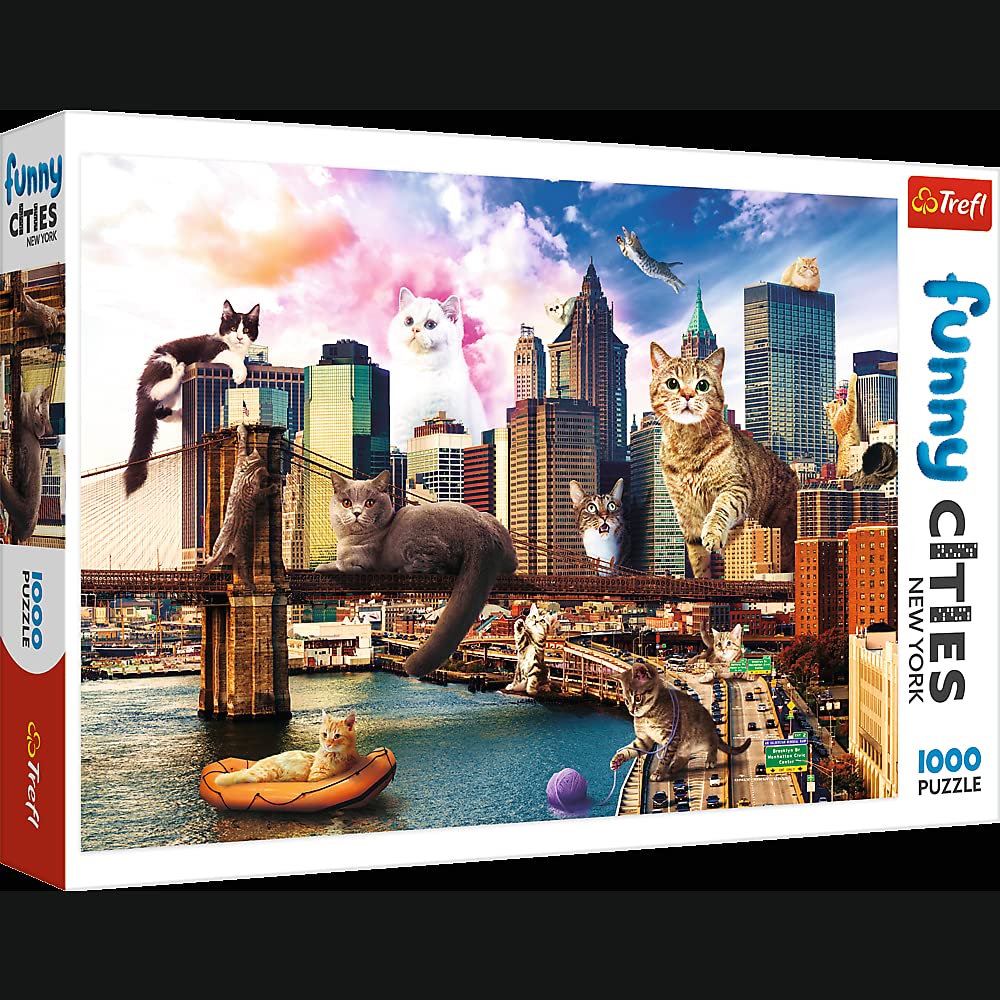 TREFL Puzzles Funny Cities Cats in New York 1000 PIECES