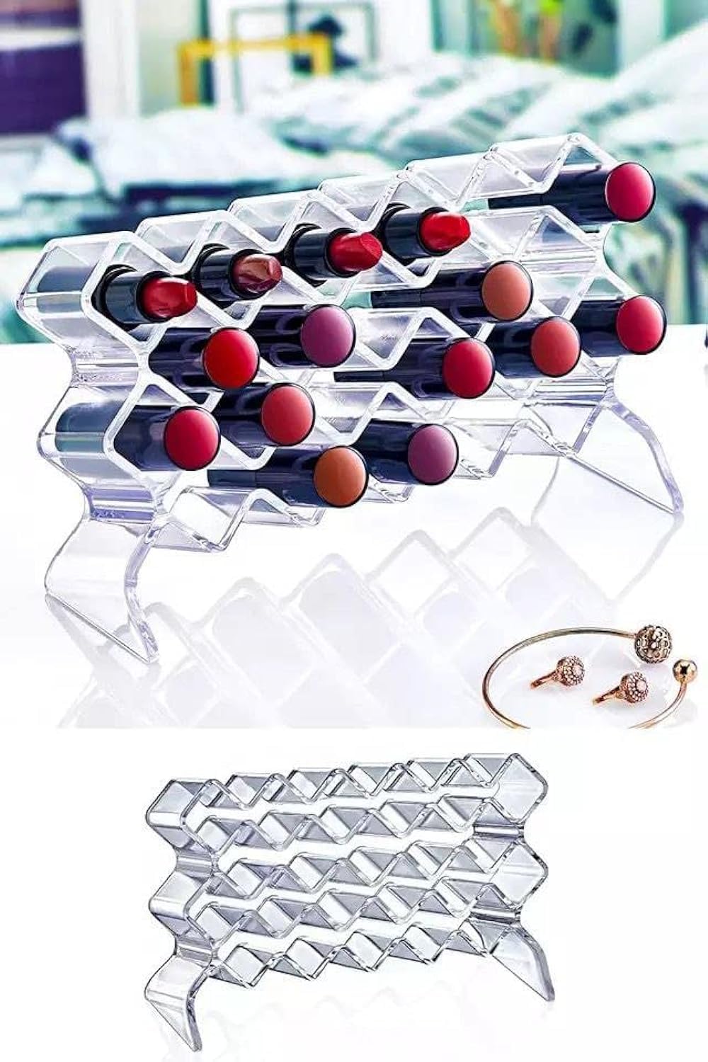 Minimalist Organizer Caddy in Clear Color Base