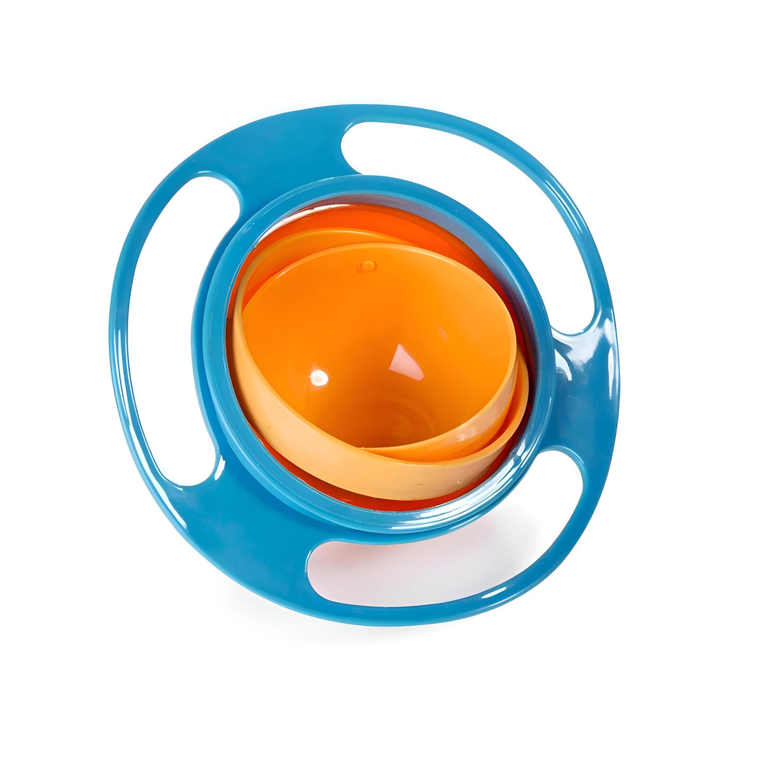 Safe Feeder - 360 Degree Rotating Bowl for Toddlers with Lid, Durable Plastic Construction Prevents Mess, Ideal for Fun Mealtime Training and Developing Independent Eating Skills Safely