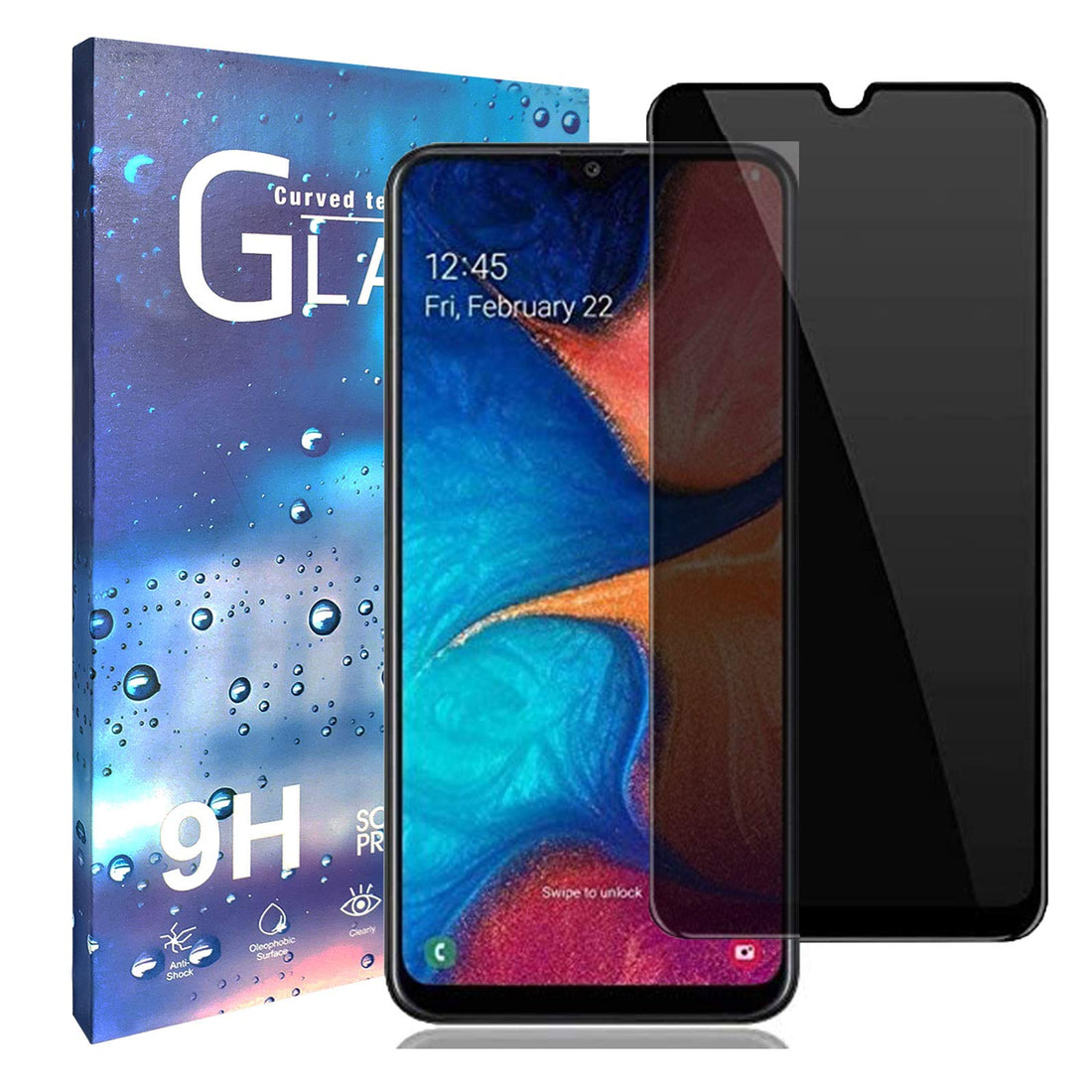 2 Pack Privacy Screen Protector for Samsung M30/M30S/A20/A50, Premium 3D Curved Edge to Edge Full Coverage Privacy Tempered Glass Screen Protector for Samsung M30/M30S/A20/A50(Samsung M30)