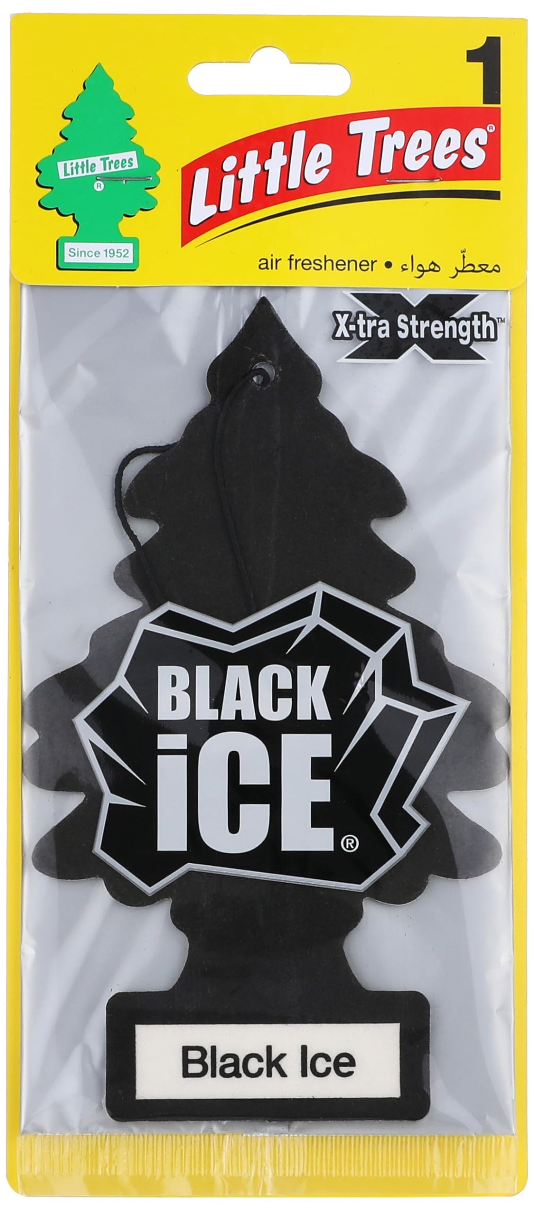 Little trees card freshener- usa- large - black ice- for car