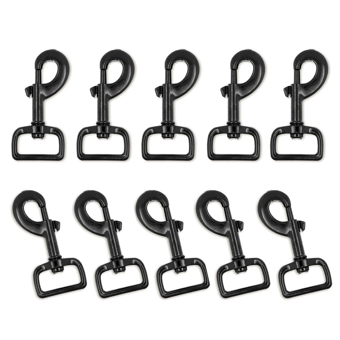 Mandala Crafts Swivel Snap Hooks Heavy Duty Trigger Clip Clasps for Dog Leashes, Bags, Backpacks, Straps, Harnesses, 10 Pieces 3.25 Inches Black